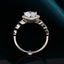 #303 2Carat Pear Moissanite Ring S925 Sterling Silver HGE Placeted 18 karat  Gold