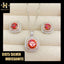 #C01 Rainbow Red Moissanite Jewelry Set S925 Sterling Silver