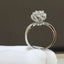 #252 2carat Moissanite Flower Ring 925 Sterling Silver