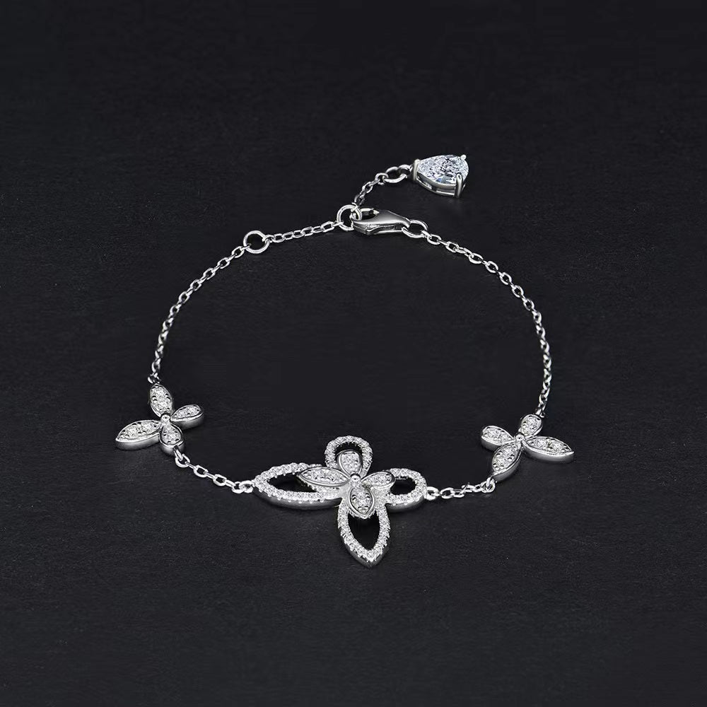 #Z36 S925 Silver Artificial Gemstone Bracelet